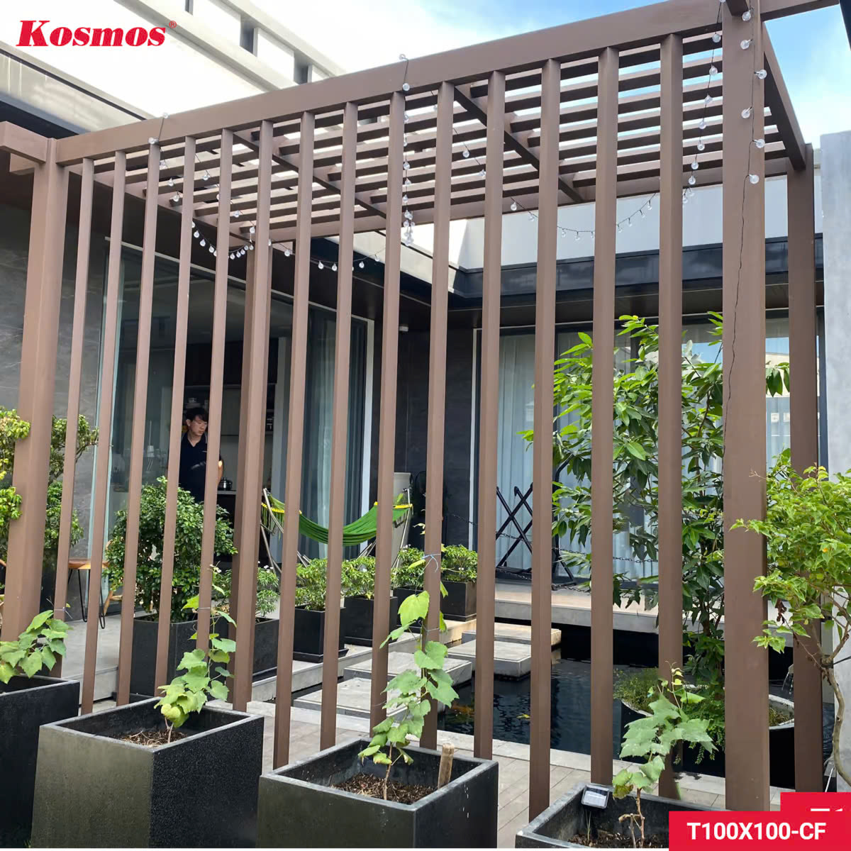 Thanh Lam Trụ Gỗ Nhựa Kosmos 100*100mm Wood